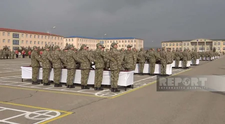 Naxçıvanda gənc əsgərlərin andiçmə mərasimi keçirilib