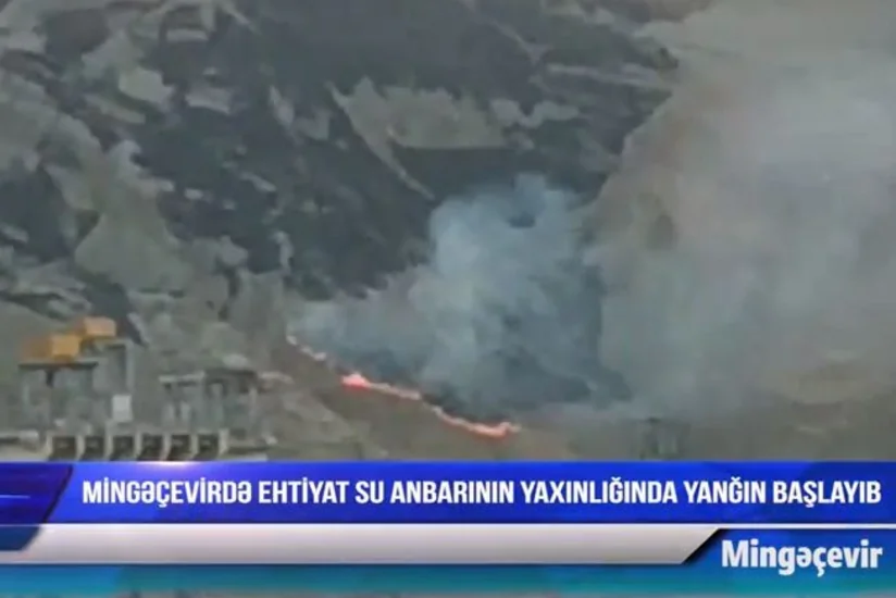 Пожар вокруг Мингячевирского водохранилища был потушен - ОБНОВЛЕНО - 2 - ВИДЕО