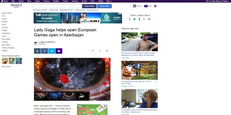 Церемония открытия первых Европейских игр в Баку получила широкое освещение в мировых СМИ