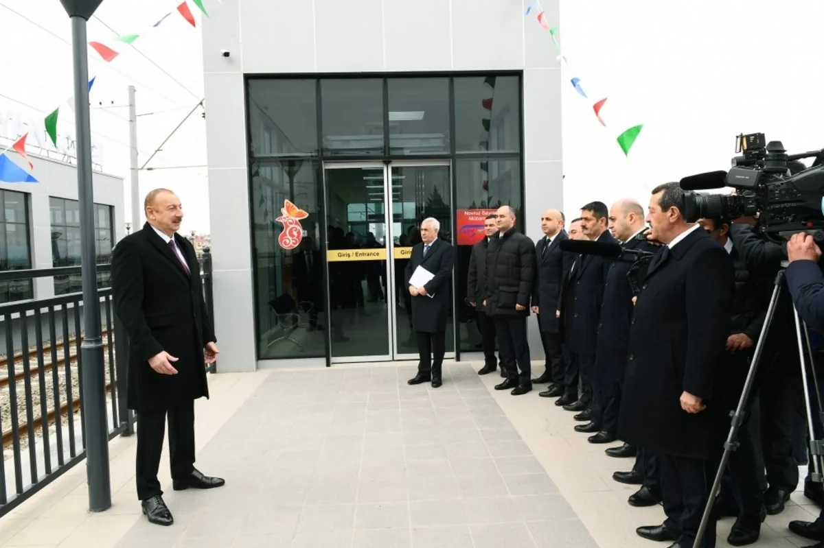Президент Азербайджана принял участие в открытии после реконструкции участка кольцевой железной дороги - ОБНОВЛЕНО