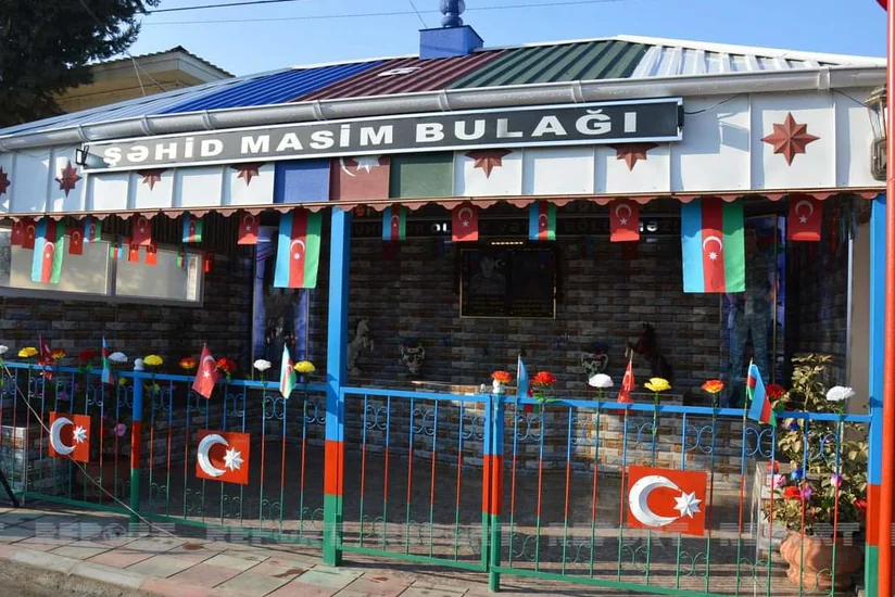 Masallıda şəhid adına tikilən bulağın açılışı olub