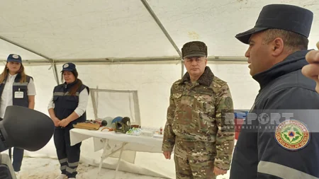 Naxçıvanda qar uçqunlarının nəticələrinin aradan qaldırılması ilə bağlı təlim keçirilib
