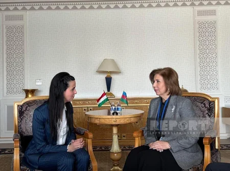 Bahar Muradova ABŞ-də macarıstanlı həmkarı ilə görüşüb