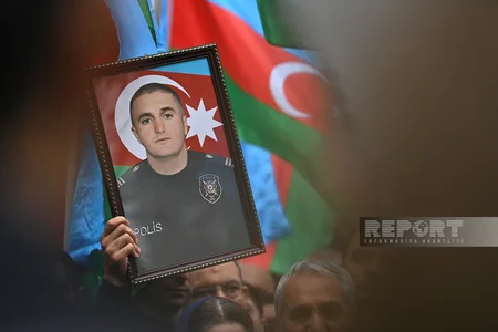 Erməni terroru nəticəsində həlak olan polis serjantı dəfn olunub - YENİLƏNİB-2