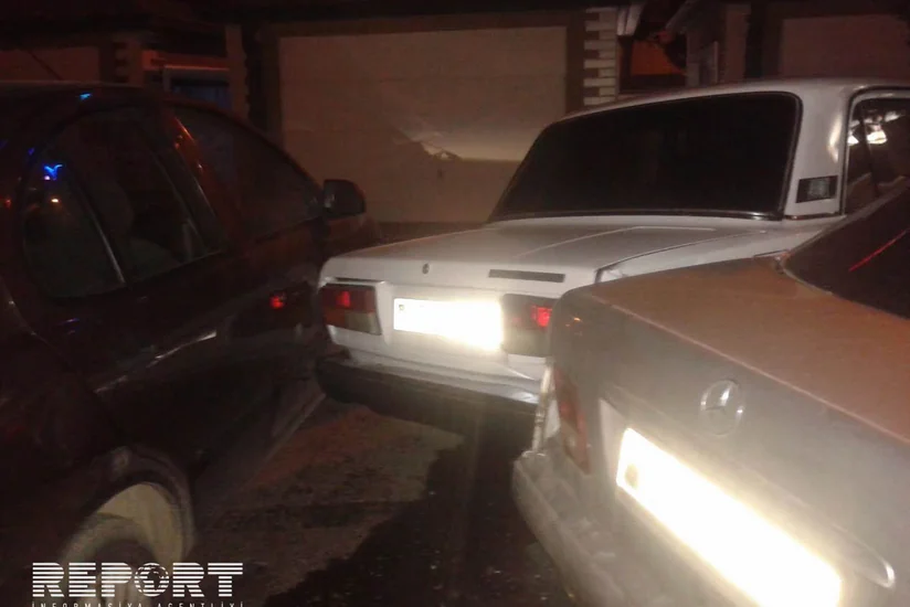 Bakıda zəncirvari qəza baş verib, bir neçə avtomobil toqquşub - FOTO