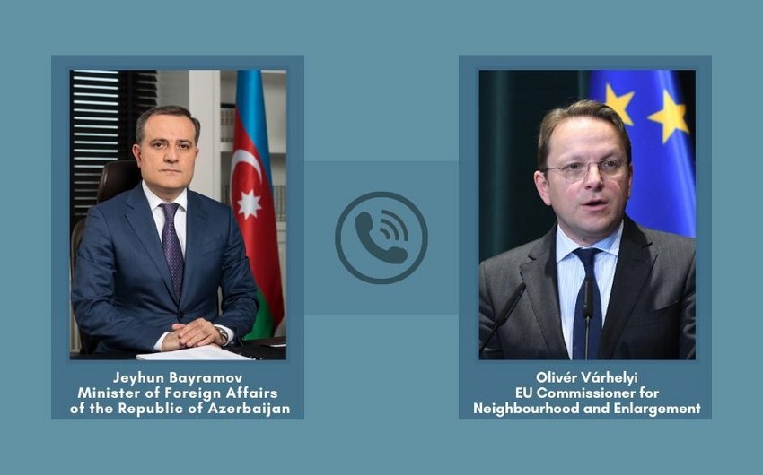 Ceyhun Bayramovla Aİ komissarı arasında telefon danışığı olub