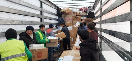 Gəncədən növbəti humanitar yardım karvanı Türkiyəyə yola salınıb