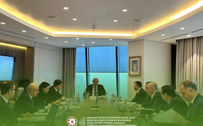 Qarabağ iqtisadi rayonunda Bərpa, Tikinti və İdarəetmə Xidmətinin fəaliyyəti təhlil olunub