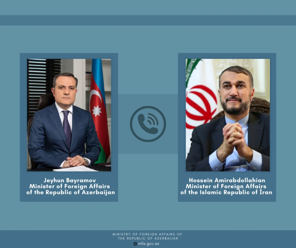 Azerbaijani and Iranian FMs hold phone conversation  