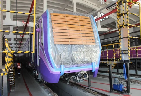 20 yeni metro vaqonu “Nərimanov” elektrik deposuna gətirilib - FOTO