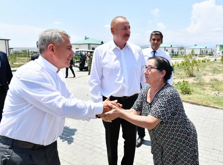 Azərbaycan və Tatarıstan liderləri Zəngilanın Ağalı kəndində olublar