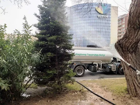 Qarşıdan gələn yaz mövsümü ilə bağlı Bakıda ağaclar əkilir