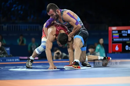 Paris-2024: Azərbaycanın yunan-Roma güləşçisi məğlub olub