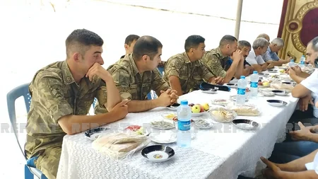Vətən müharibəsi şəhidinin xatirəsinə inşa edilən bulağın açılışı olub