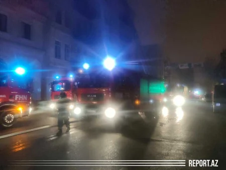 Bakıda yaşayış binasında yanğın olub - FOTO - VİDEO