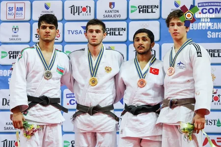 Azərbaycan cüdoçuları Avropa birinciliyində iki medal qazanıblar
