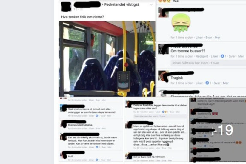 Norwegians mistake bus seats for women in burqas