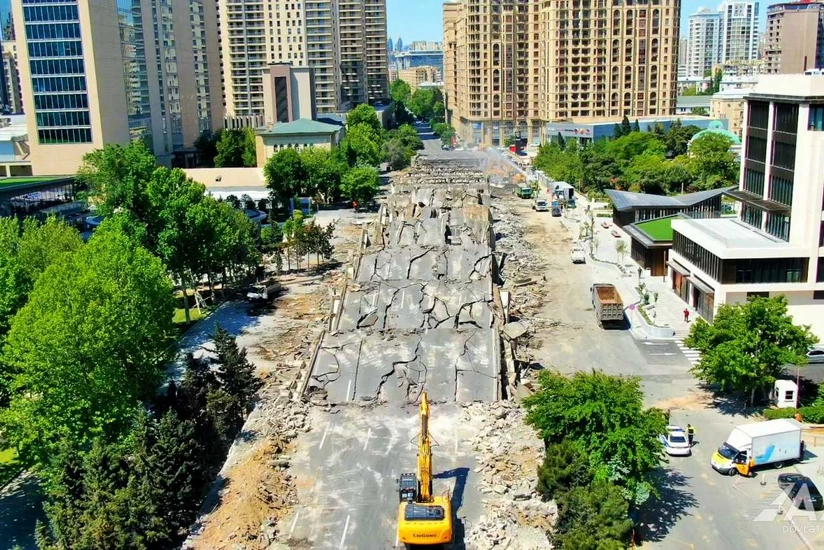 Cavanşir yolötürücüsünün söküntüsü davam edir