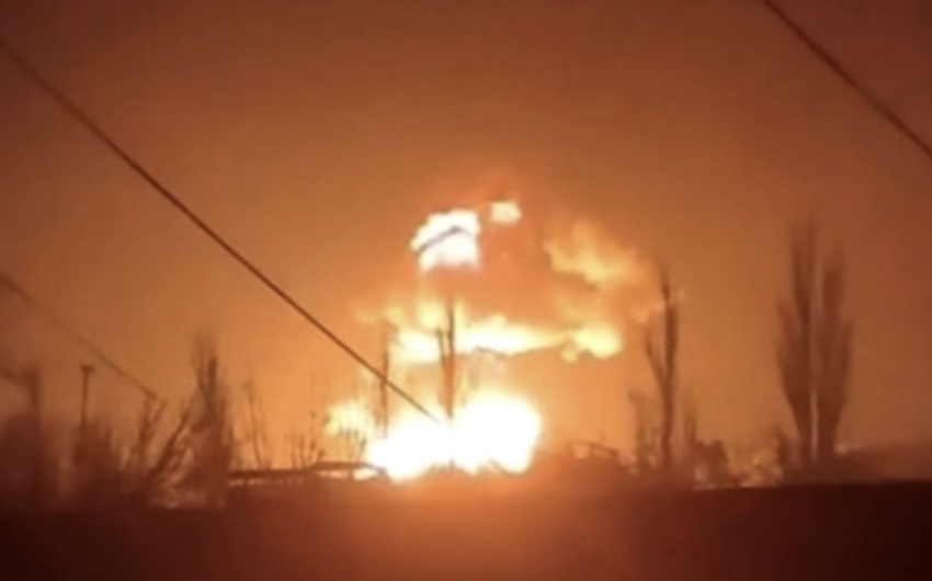 Munition dropped by Ukrainian drone causes fire at oil depot in Russia