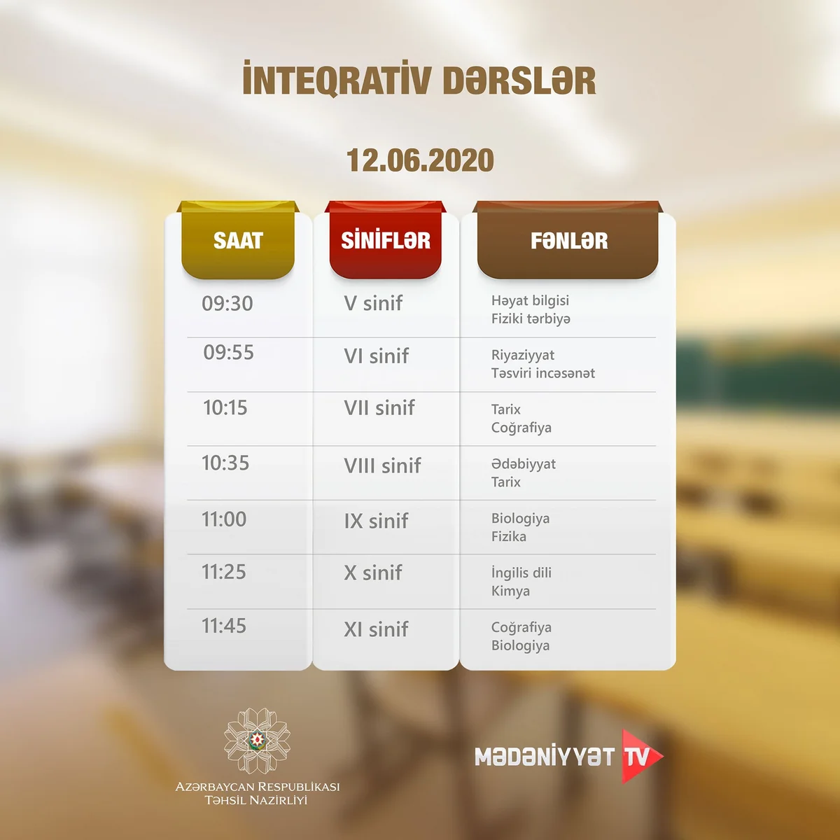 Teledərslər yeni formatda başlayır