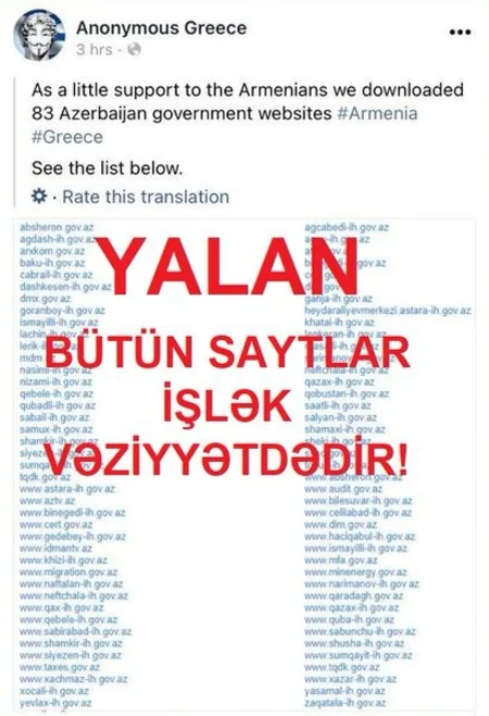 Ermənilərin yaydığı saxta məlumatların daha bir qismi ifşa edildi