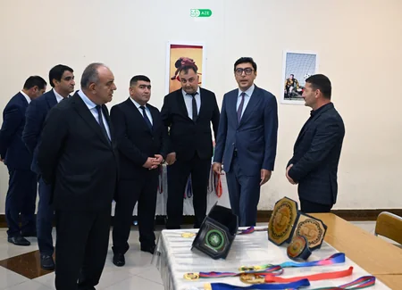 Fərid Qayıbov Zaqatala Olimpiya İdman Kompleksinə baxış keçirib