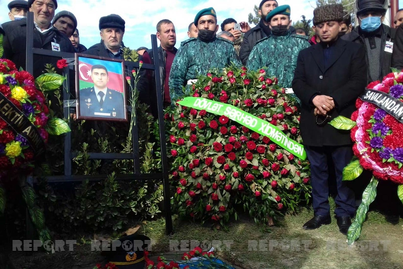 Helikopter qəzasında həlak olan hərbçi Beyləqan Şəhidlər xiyabanında dəfn edilib