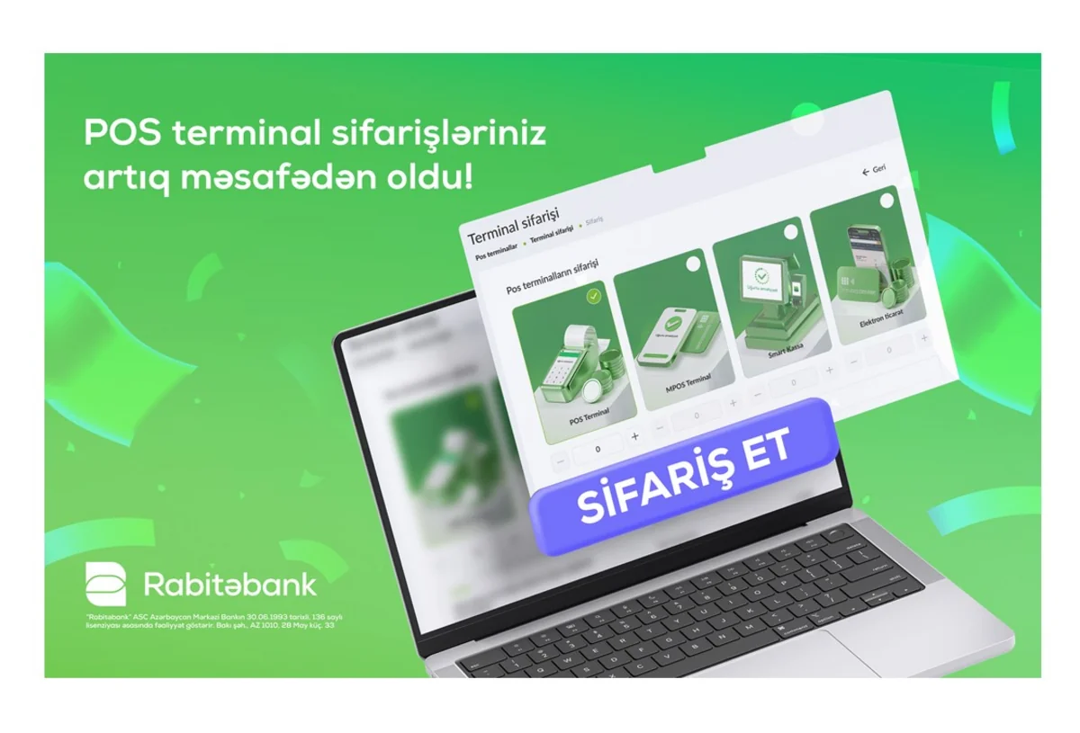 Rabitəbank ilə POS terminal sifarişi artıq məsafədən!
