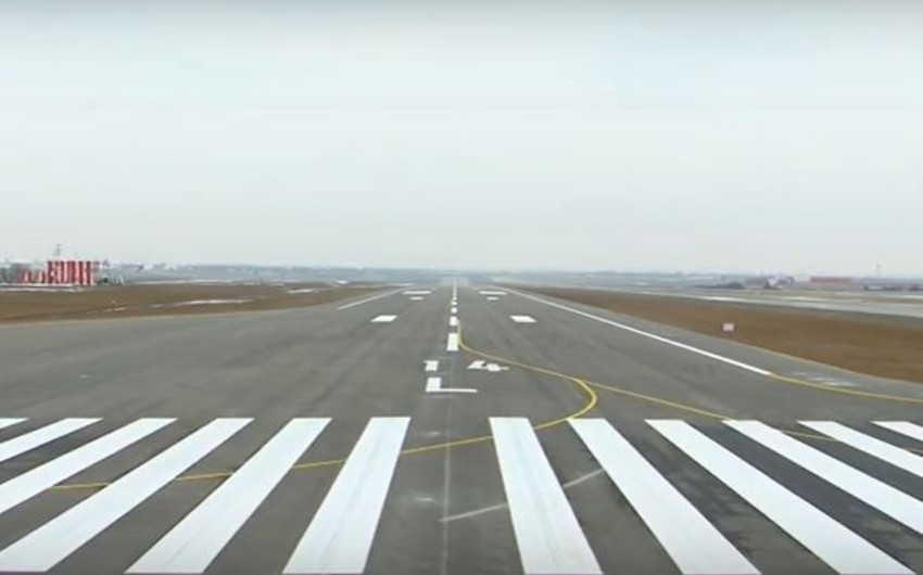 Naxçıvanın yeni uçuş-enmə zolağı ilk təyyarəni qəbul etdi