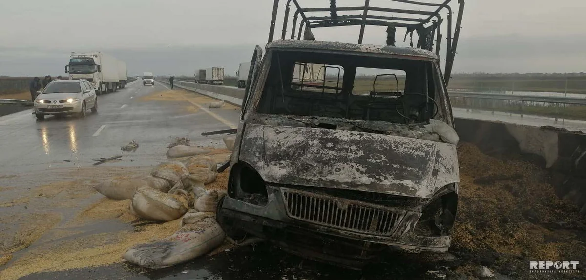 Lənkəranda yol qəzasında sürücü yanaraq ölüb - FOTO - YENİLƏNİB - VİDEO