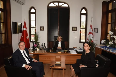Səbinə Əliyeva Şimali Kiprin Prezidenti ilə görüşüb