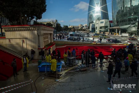 Bakı şəhidlərini anmağa hazırlaşır - FOTOREPORTAJ