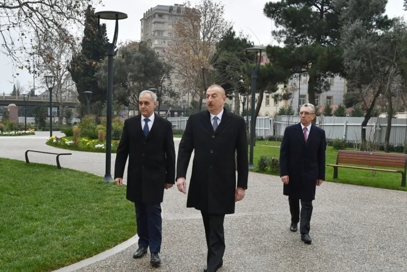 Prezident İlham Əliyev Bakıda daha bir parkda aparılan yenidənqurma işləri ilə tanış olub - YENİLƏNİB