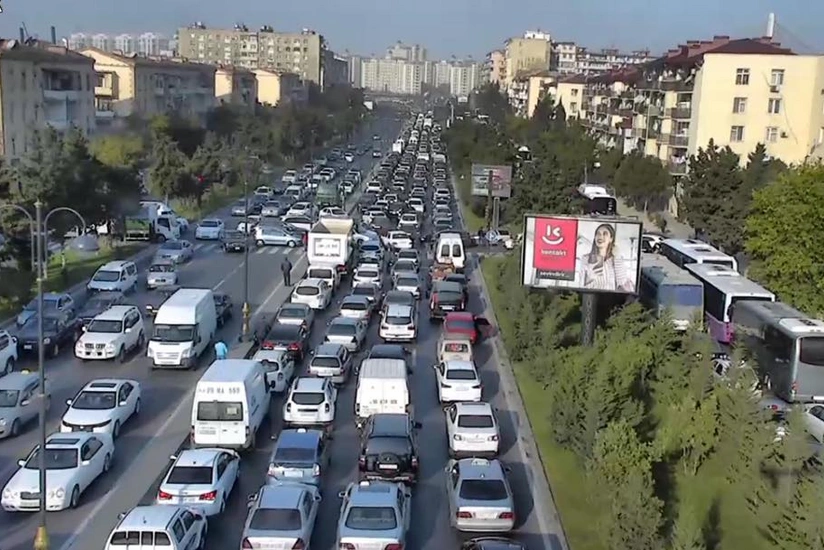 На дорогах Баку пробки