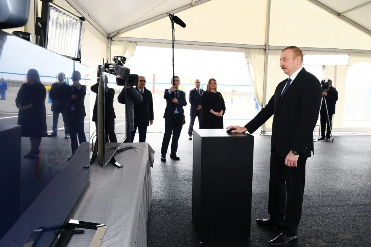 Ильхам Алиев принял участие в открытии магистрального газопровода - ОБНОВЛЕНО
