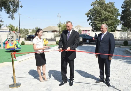 ​Cəlilabadda Heydər Əliyev Fondunun təşəbbüsü ilə inşa edilmiş körpələr evi-uşaq bağçası istifadəyə verilib