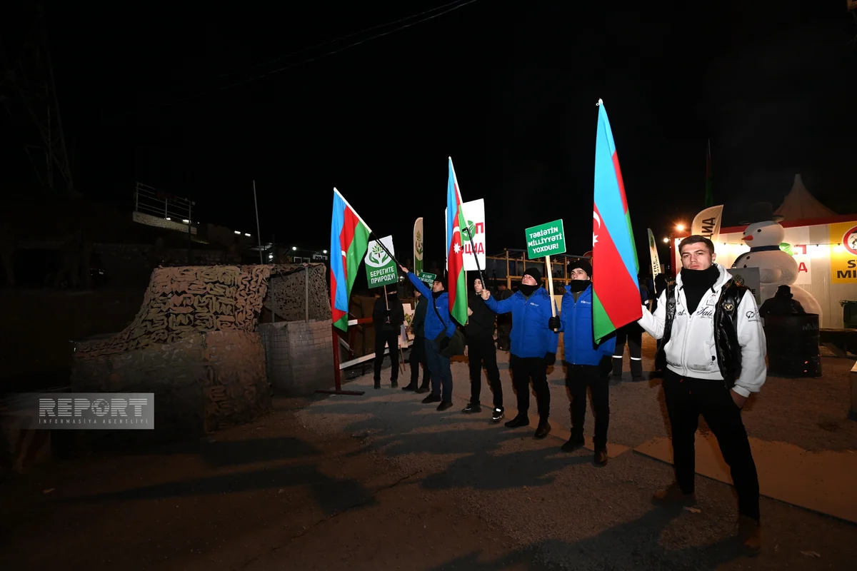 Акция протеста на дороге Ханкенди-Лачын продолжается и в вечерние часы