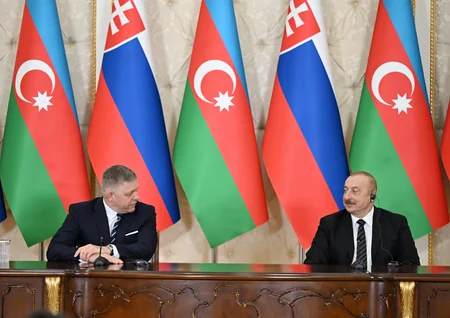 Azərbaycan Prezidenti İlham Əliyev və Slovakiyanın Baş naziri Robert Fitso mətbuata bəyanatla çıxış ediblər - YENİLƏNİB-3