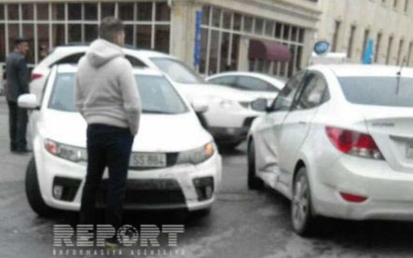 Xətai rayonunda yol qəzası baş verib - FOTO