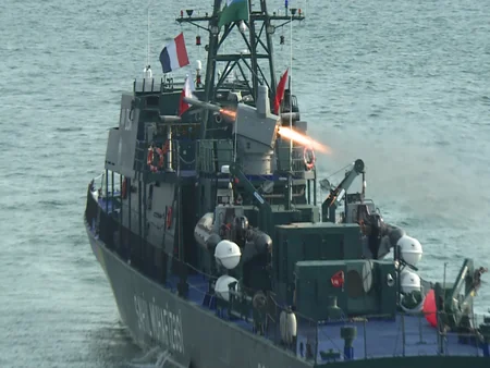 Azerbaijan's border guards hold exercises in Caspian Sea