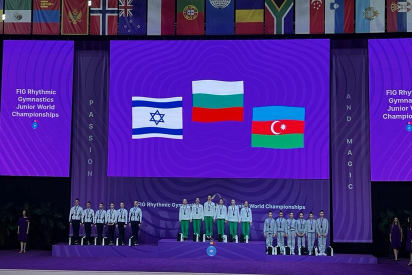 Сборная Азербайджана завоевала бронзовую медаль молодежного чемпионата мира по художественной гимнастике