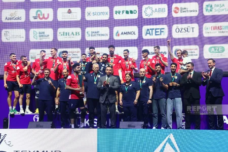 Kişi voleybolçular arasında Azərbaycan Yüksək Liqasının qalibləri mükafatlandırılıb