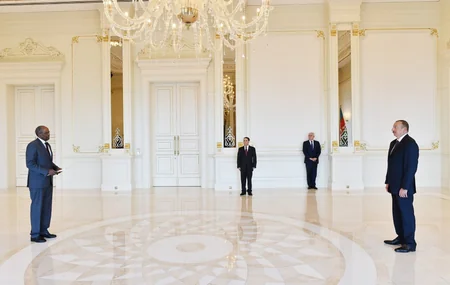 President Ilham Aliyev received credentials of two incoming ambassadors