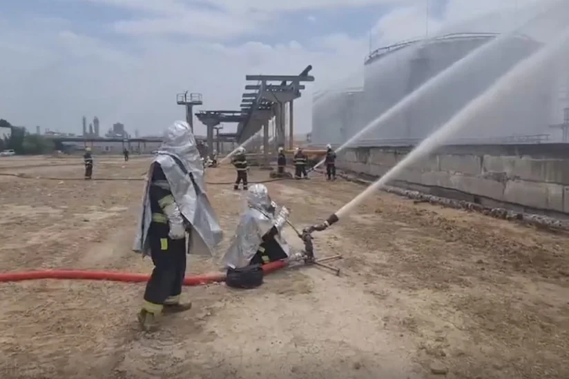 FHN-in Dövlət Yanğından Mühafizə Xidməti yanğın-taktiki təlim keçirib