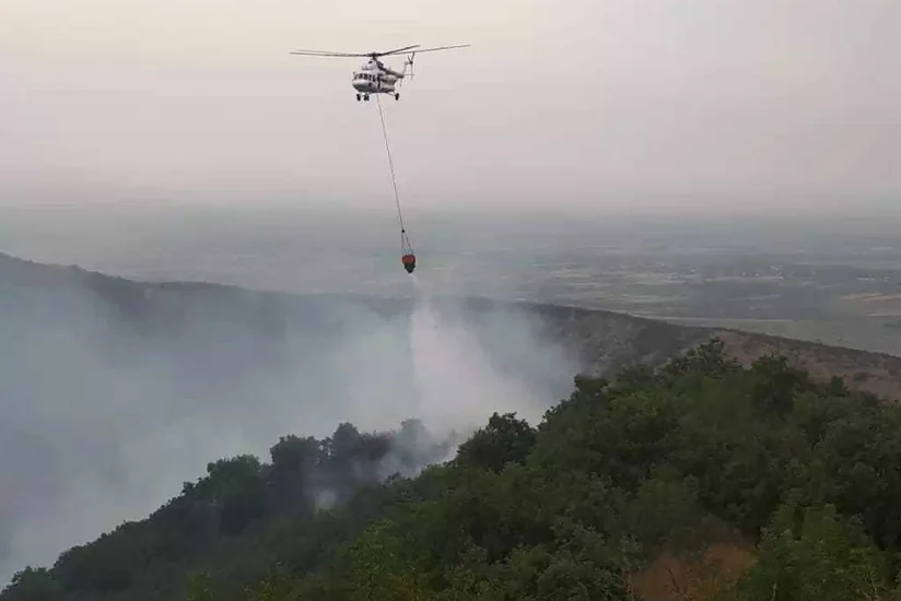 Quba və Şabran meşəliklərindəki yanğın ocaqlarında tüstülənmələr müşahidə olunur - FOTO