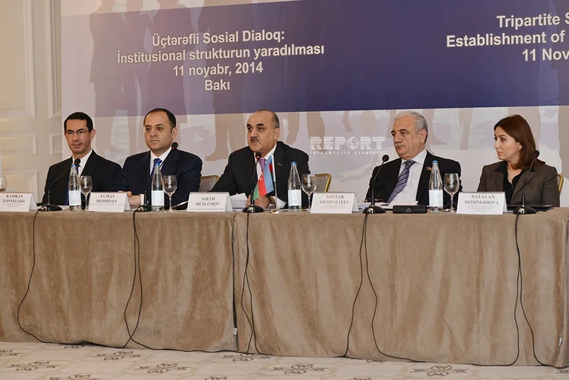 ​Azərbaycanda “Milli üçtərəfli sosial dialoq üzrə institusional strukturun yaradılması” mövzusunda seminar keçirilib