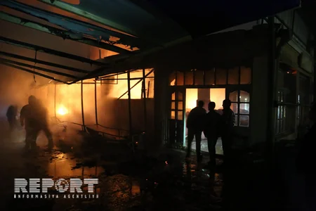 Təzə bazarda yanğın baş verib - FOTO - VİDEO