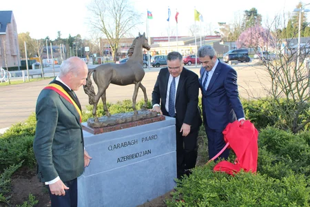 Belçikanın Ham şəhərində Qarabağ Atı abidəsinin açılışı olub