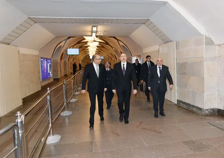 ​Prezident metronun “Elmlər Akademiyası” stansiyasının ikinci çıxışının açılışında iştirak edib