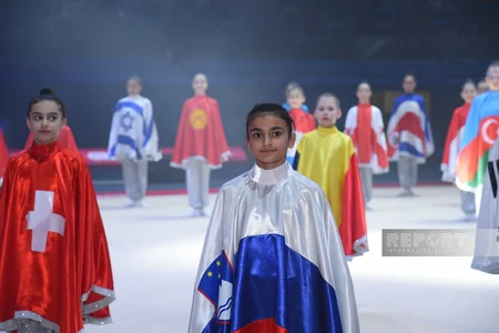 Milli Gimnastika Arenasında Avropa Kubokunun açılış mərasimi keçirilib